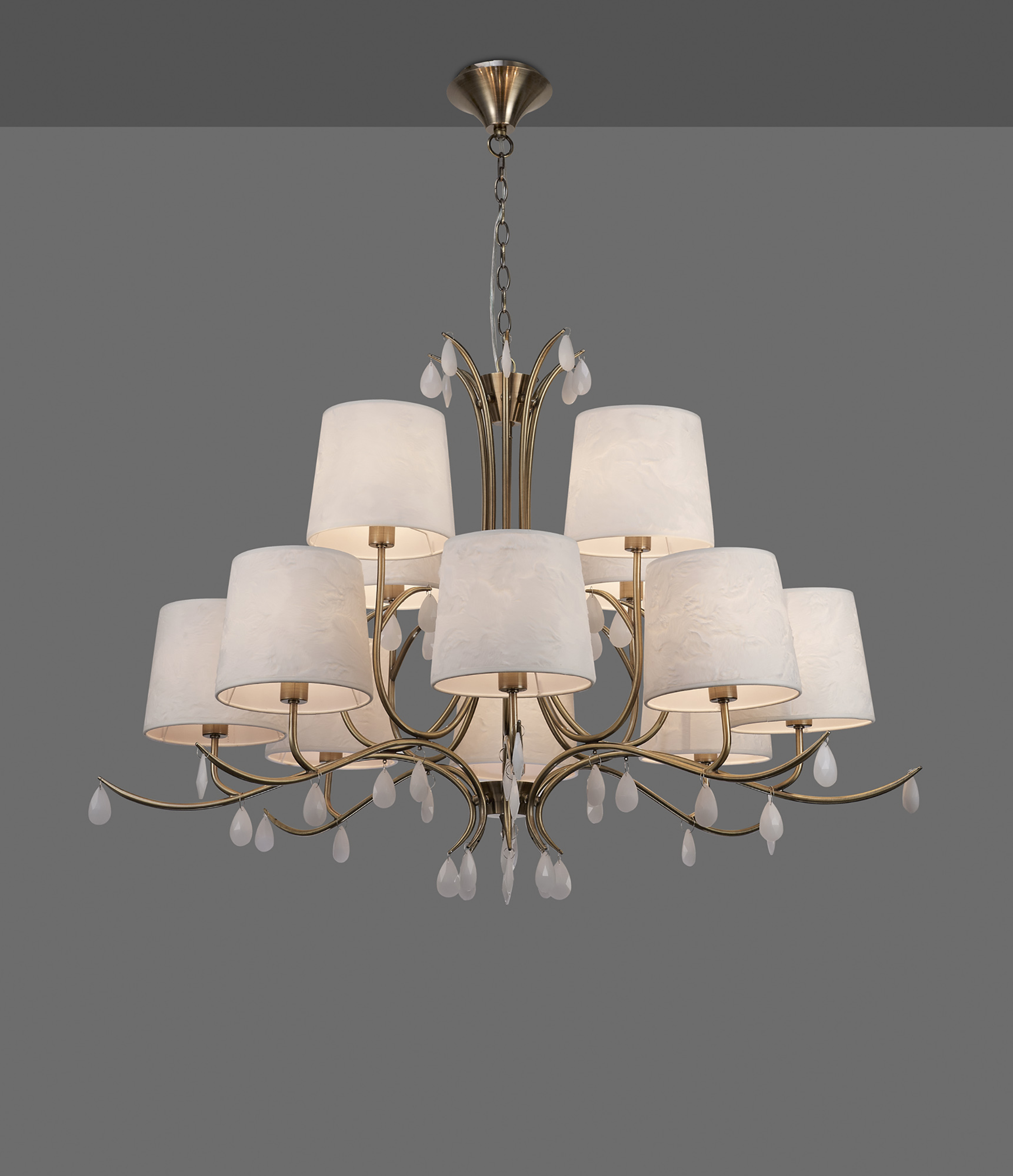 Andrea Antique Brass Ceiling Lights Mantra Multi Arm Fittings